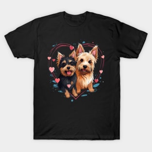 Australian Terrier Couple Valentine T-Shirt